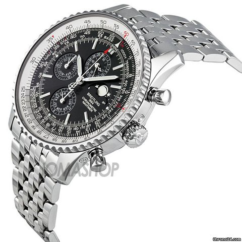 Breitling Navitimer 1461 Chrono Black Dial Steel Mens Watch A1937012-BA57SS WATCHES 2
