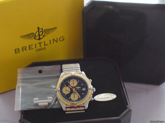 Breitling Chronomat Herren Stahl/Gold Automatik D 13050 schwarzes Ziff WATCHES 2
