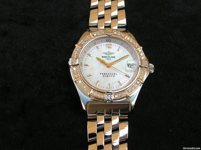 Breitling Sirius Perpetuel MOP mit Diamant Goldl¨¹nette WATCHES 2