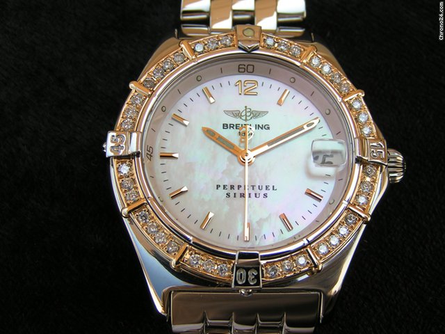 replica Breitling Sirius Perpetuel MOP mit Diamant Goldl¨¹nette WATCHES 1