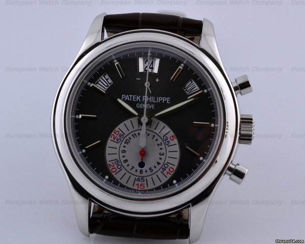 replica Patek Philippe Platinum Chronograph Annual Calendar Grey Dial 40.5MM WATCHES 1