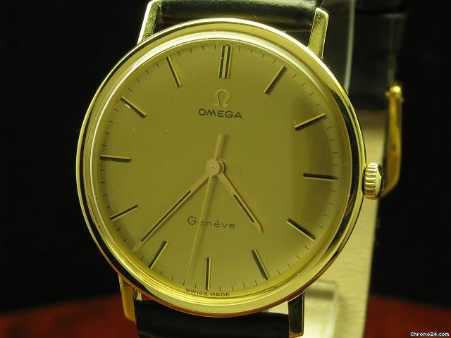 replica Omega Geneve 18kt 750 Gold Handaufzug Herrenuhr / Kaliber 501 WATCHES 1