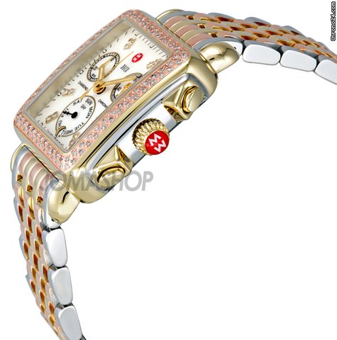 Michele Michelle Deco Day Mother of Pearl Dial Diamond Bezel Ladies Watch MWW06P000077 WATCHES 2