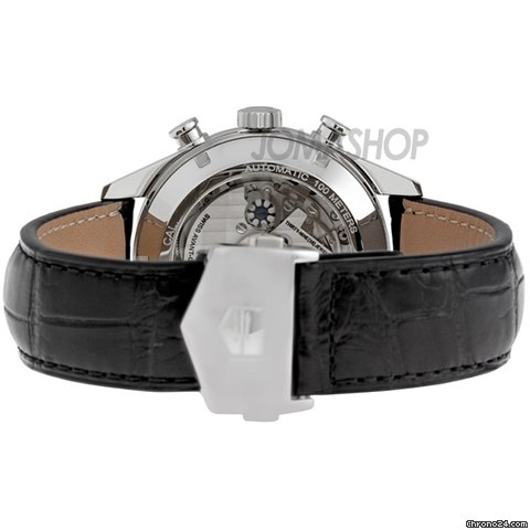 replica TAG Heuer Carrera Chronograph Silver Dial Automatic Leather Mens Watch CAR2111.FC6266 WATCHES 1