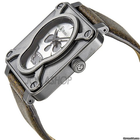 Bell & Ross Airborne II Automatic Stainless Steel Brown Leather Mens Watch BR0192-AIRBORNEII WATCHES 2