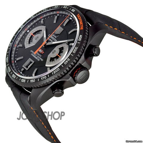 TAG Heuer Grand Carrera Black Dial Leather Automatic Chronograph Mens Watch CAV518K.FC6268 WATCHES 2
