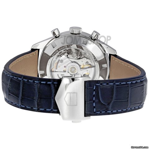 replica TAG Heuer Carrera Heritage Chronograph Automatic Blue Alligator Leather Mens Watch CAS2111.FC6292 WATCHES 1