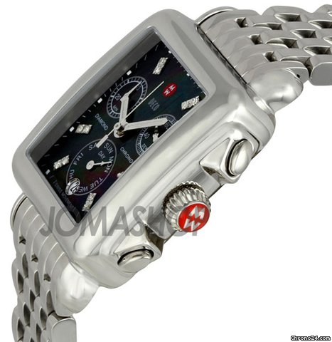 Michele Ladies Day Deco Black Dial Chronograph Watch MWW06P000015 WATCHES 2