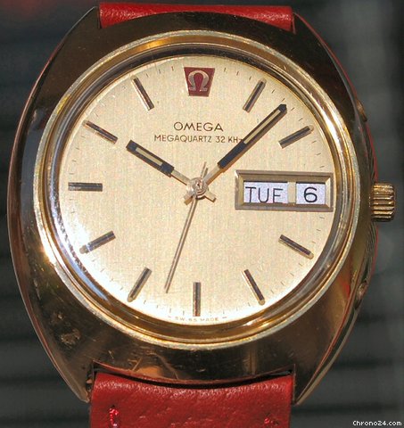 Omega Megaquartz 32 Khz Placcato Oro 20 Microns Raro WATCHES 2