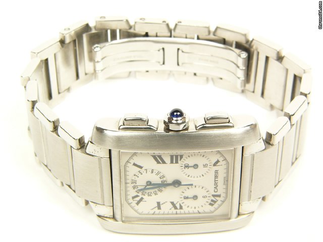 Cartier Tank Francaise Chronoflex stainless steel Mod 2303 WATCHES 2
