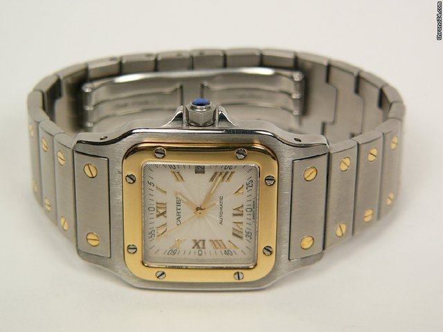 Cartier Santos Galbee stainless steel and yellow gold Mod. 2319 WATCHES 2