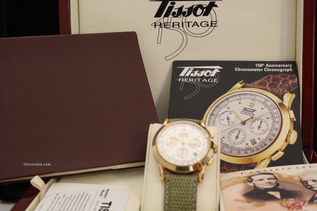 Tissot CHRONOGRAPH HERITAGE 150TH ANNIVERSARY LTD 18KT GOLD WATCHES 2