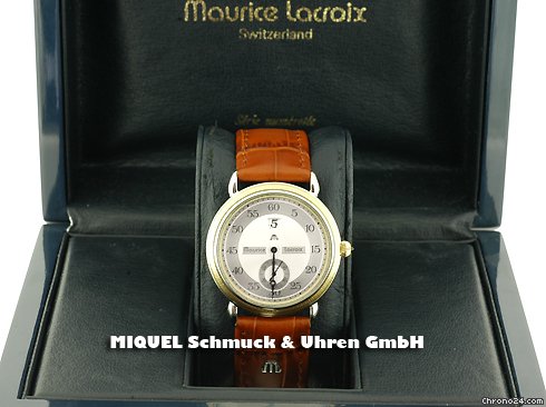 replica Maurice Lacroix Masterpiece springende Stunde Stahl und Gelbgold (gebraucht) WATCHES 1