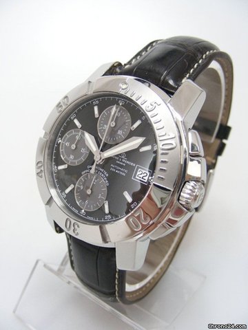 Baume & Mercier Capeland S chronographe steel/acier cadran noir black dial WATCHES 2