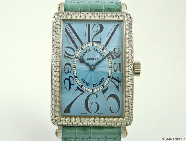 replica Franck Muller Long Island, Man Size, Automatic 18k White Gold, Two Dials WATCHES 1