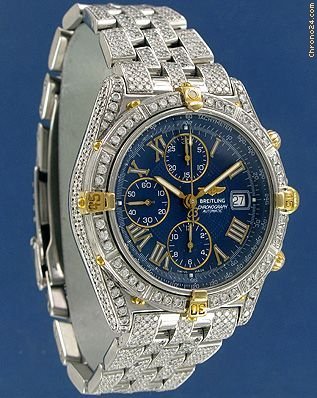 Breitling Crosswind Gold/Steel/Diamonds Custom made WATCHES 2