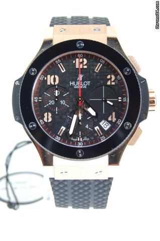 replica Hublot BIG BANG ROSE GOLD & BLACK CERAMIC-BLACK CARBON FIBER 41mm WATCHES 1 