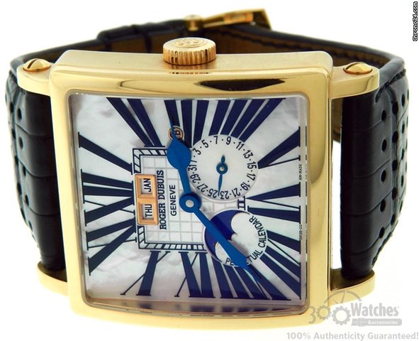 Roger Dubuis Golden Square Perpetual Calendar Leap Year 18K Gold Watch WATCHES 2