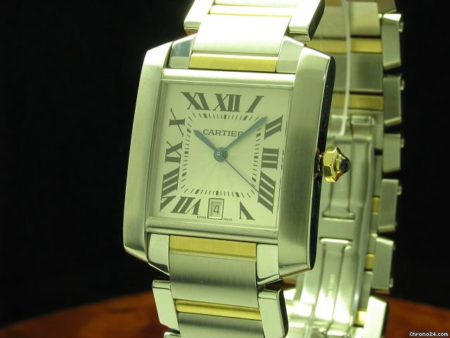 replica Cartier Tank Francaise 18kt Gold / Edelstahl Automatic Inkl. Box & Papiere WATCHES 1