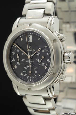 replica Gevril Gent's Automatik Chronograph in Stahl WATCHES 1