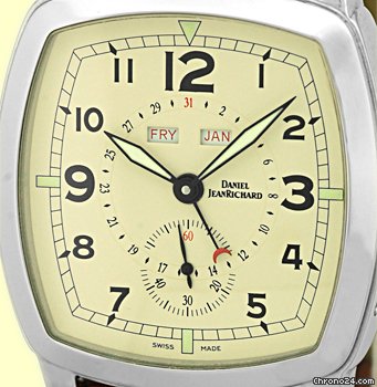 JeanRichard Gent's Stainless Steel Grand TV Screen Triple Calendar Strapwatch WATCHES 2