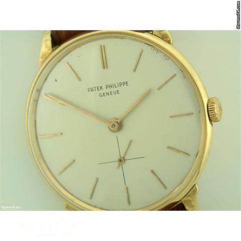 replica Patek Philippe Calatrava 18ct gold mnaual on strap WATCHES 1