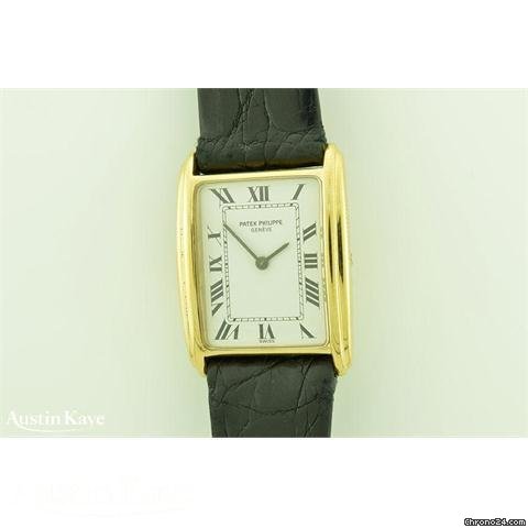 Patek Philippe 18ct gold manual wind on leather strap WATCHES 2
