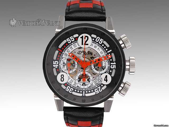 B.R.M V14-44 Racing Skeleton Dial - 44mm Stainless Steel - ORANGE HANDS - SPECIAL LIMITED EDITION (Only 50 pieces) - COMPLETELY SOLD OUT WATCHES 2