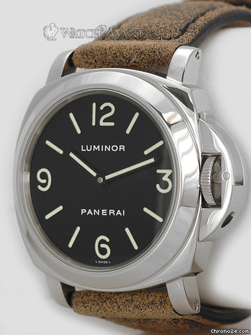 replica Panerai PAM 002 Luminor Base 44mm Polished Stainless Steel WATCHES 1