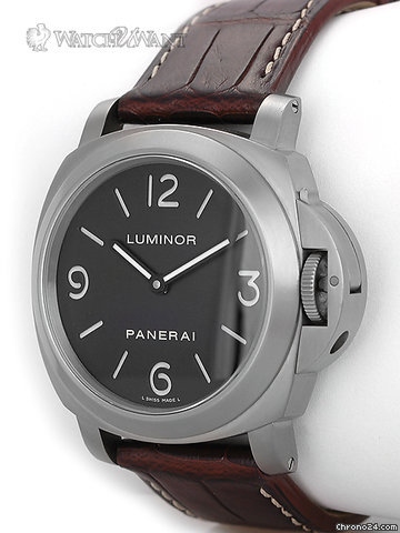 replica Panerai PAM 176 Luminor Base 44mm Titanium - Black Sandwich Dial WATCHES 1