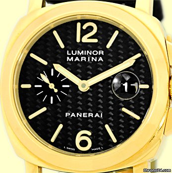 Panerai Gent's 18K Yellow Gold PAM 140 Luminor Marina Strapwatch WATCHES 2