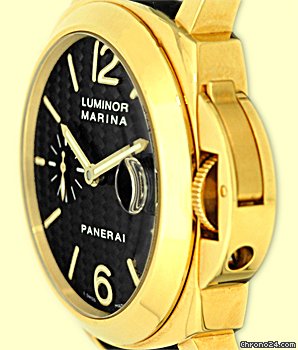 replica Panerai Gent's 18K Yellow Gold PAM 140 Luminor Marina Strapwatch WATCHES 1