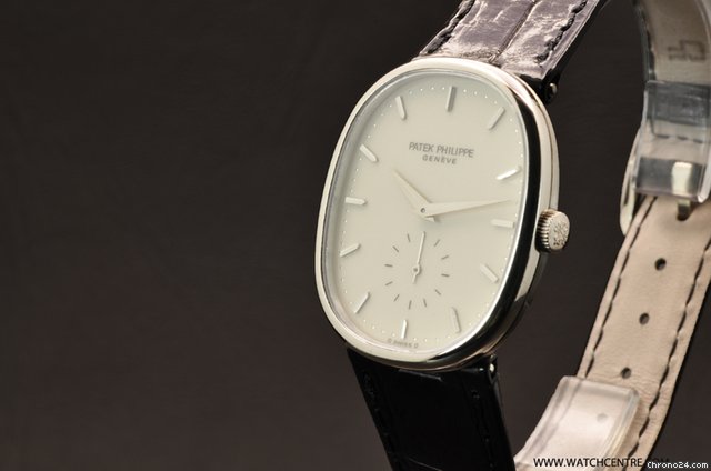 replica Patek Philippe 18k W/G Ivory Enamel Dial Ellipse B&P 3948 WATCHES 1