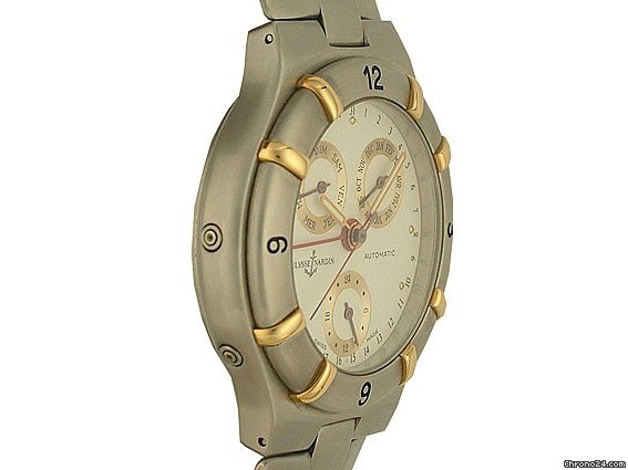 replica Ulysse Nardin Acqua 24h Kalender Stahl/Gelbgold Ref. 254-26-8 Vintage 37mm WATCHES 1