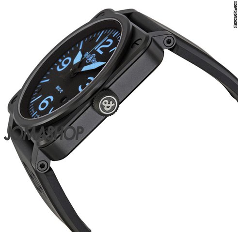 Bell & Ross Instrument Black and Blue Dial Automatic 42MM Mens Watch BR-03-92-BLUE WATCHES 2