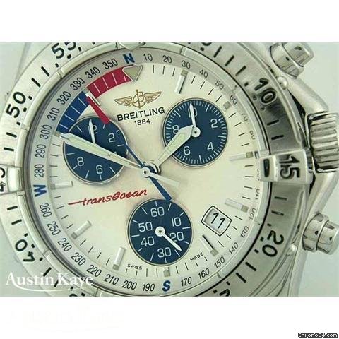 Breitling Transocean steel quartz chronograph on bracelet WATCHES 2