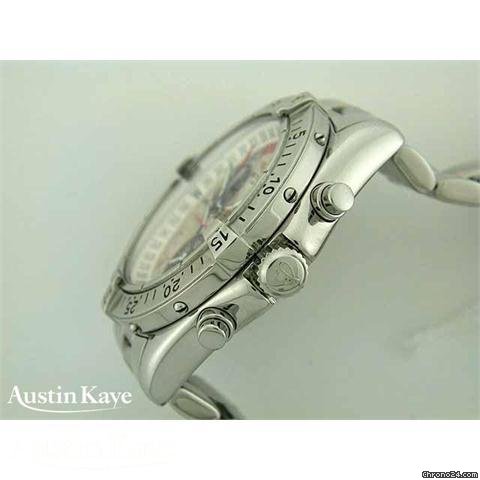 replica Breitling Transocean steel quartz chronograph on bracelet WATCHES 1