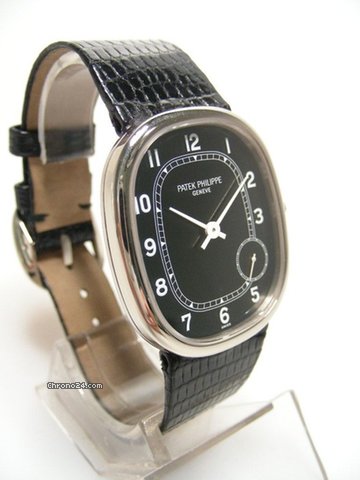 replica Patek Philippe Ellipse big size auto or blanc/white gold cadran noir chiffre arabe trotteuse ¨¤ 4h WATCHES 1