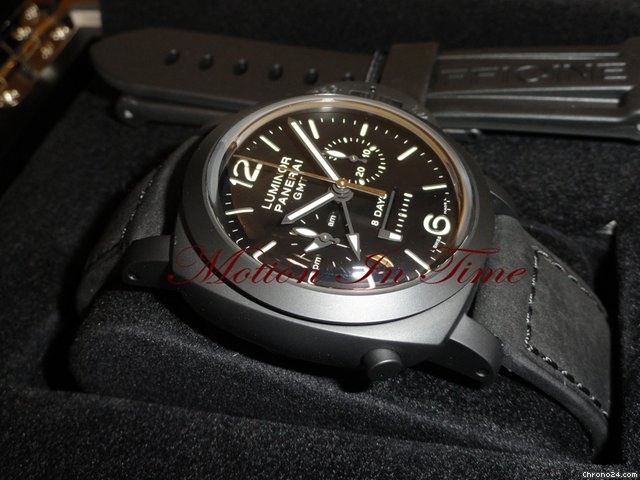 replica Panerai "The Black Night" PAM 317 Luminor 1950 Chrono Monopulsante 8 Days GMT WATCHES 1