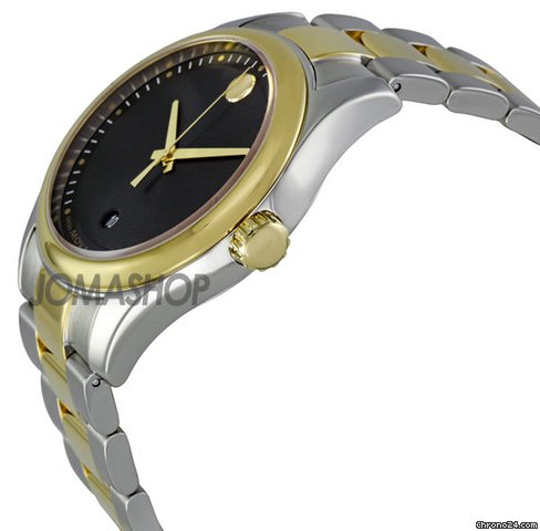 Movado Sportivo Black Dial Two Tone Stainless Steel Mens Watch 0606483 WATCHES 2