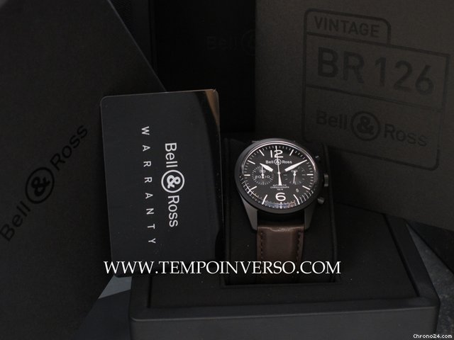Bell & Ross BR 126 Vintage Chronograph original carbon full set 2012 WATCHES 2