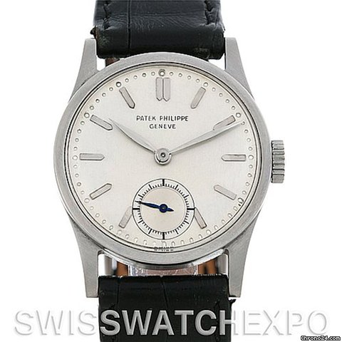 Patek Philippe Calatrava Vintage Stainless Steel Watch Ref 96 WATCHES 2