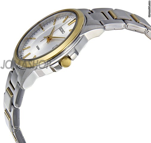 Seiko Silver Dial Two Tone Stainless Steel Mens Watch SGEF54 WATCHES 2