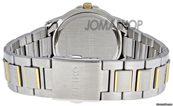 replica Seiko Silver Dial Two Tone Stainless Steel Mens Watch SGEF54 WATCHES 1