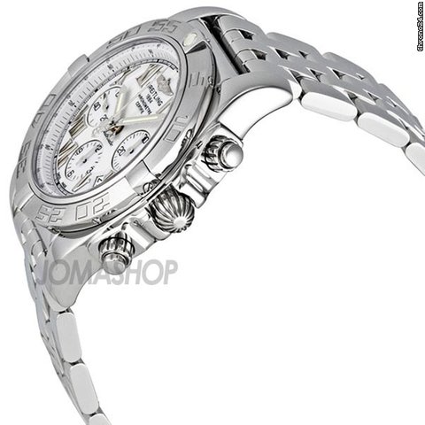 Breitling Chronomat B01 Antarctica White Chronograph Mens Watch AB011011-A690SS WATCHES 2