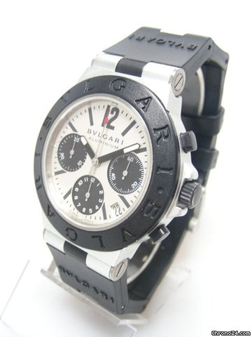 Bulgari Diagono chronographe aluminium on rubber/aluminium sur caoutchouc cadran silver dial WATCHES 2