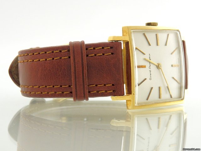 replica Girard Perregaux 18k Gelbgold mit Lederband Handaufzug WATCHES 1