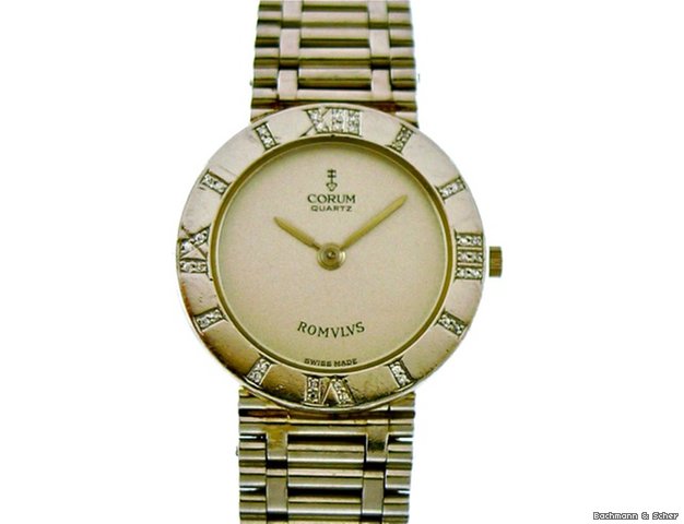 replica Corum Romulus Lady, 950 Platinum, Diamond Bezel WATCHES 1