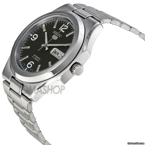 Seiko 5 Automatic Black Dial Stainless Steel Mens Watch SNKK57 WATCHES 2