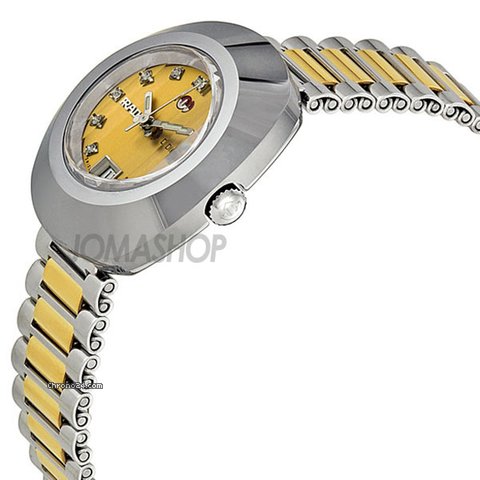 Rado Original Diastar Gold Tone Dial Two Tone Stainless Steel Mens Watch R12403633 WATCHES 2